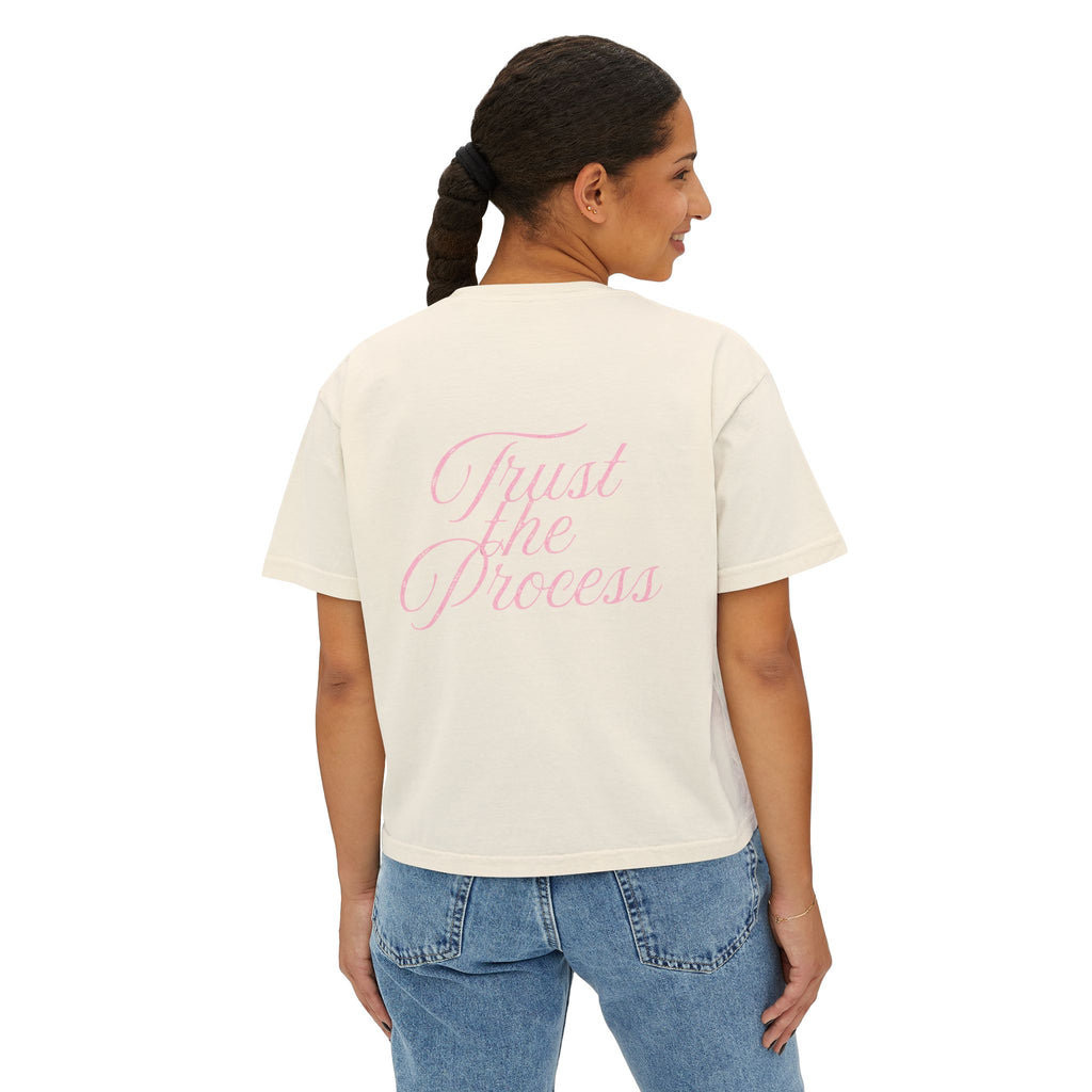 Trust the Process Cursive Boxy Tee