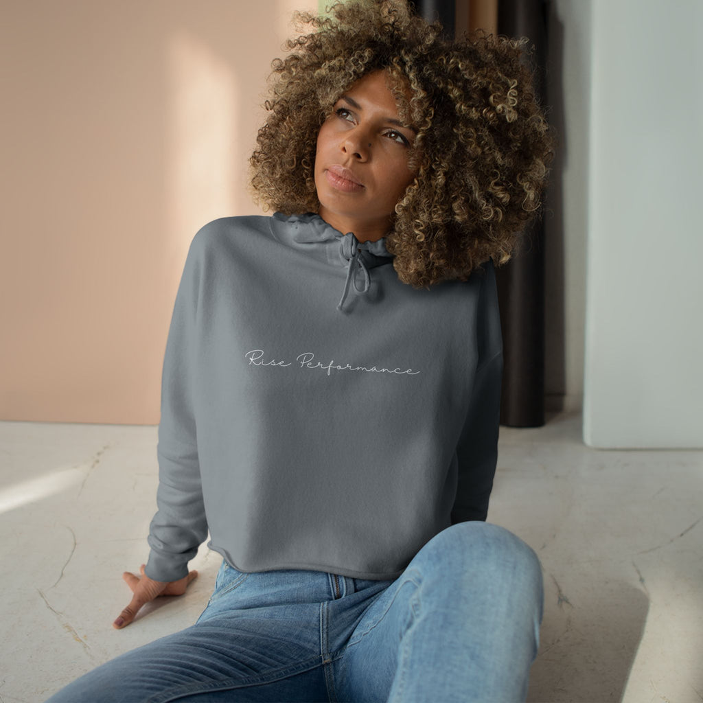 Cursive Cropped Hoodie