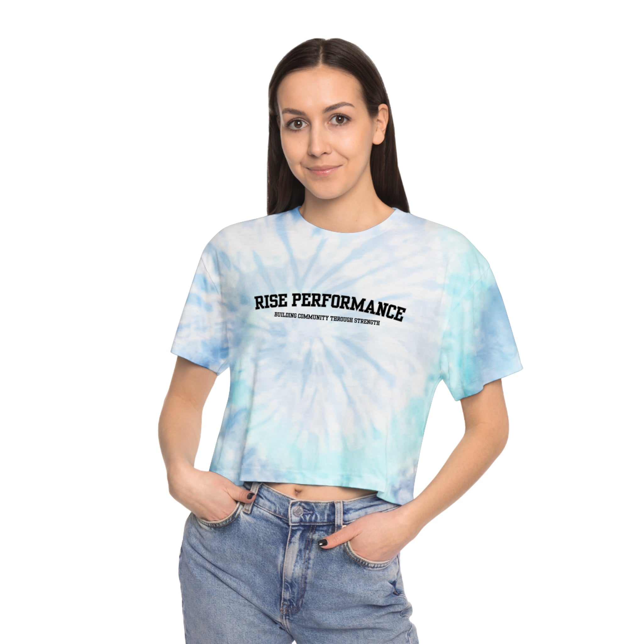 Collegiate Tie-Dye Crop Tee