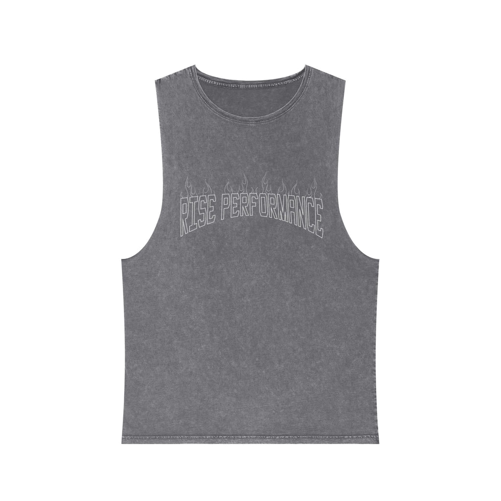 Flames - Unisex Acid Wash Muscle Tank Top