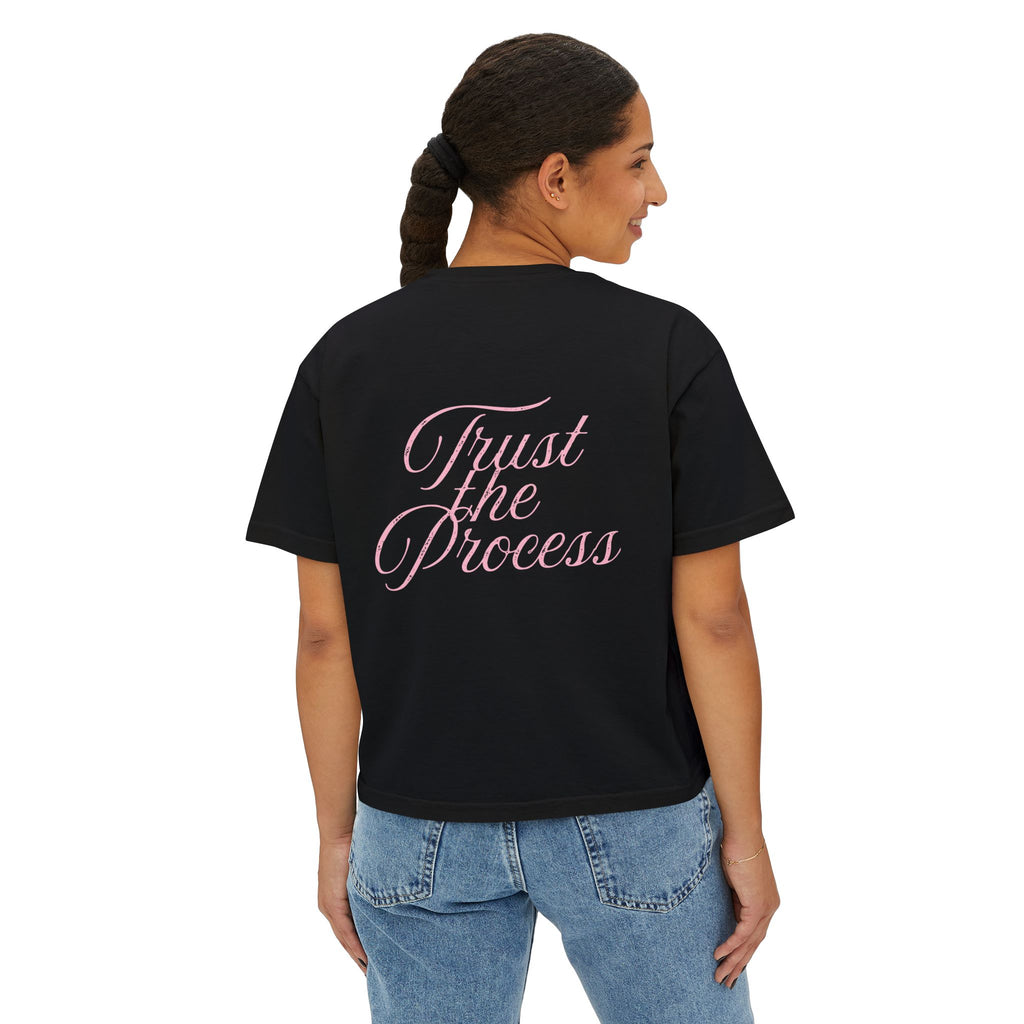 Trust the Process Cursive Boxy Tee