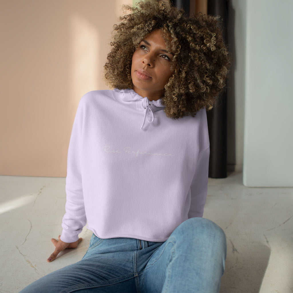 Cursive Cropped Hoodie