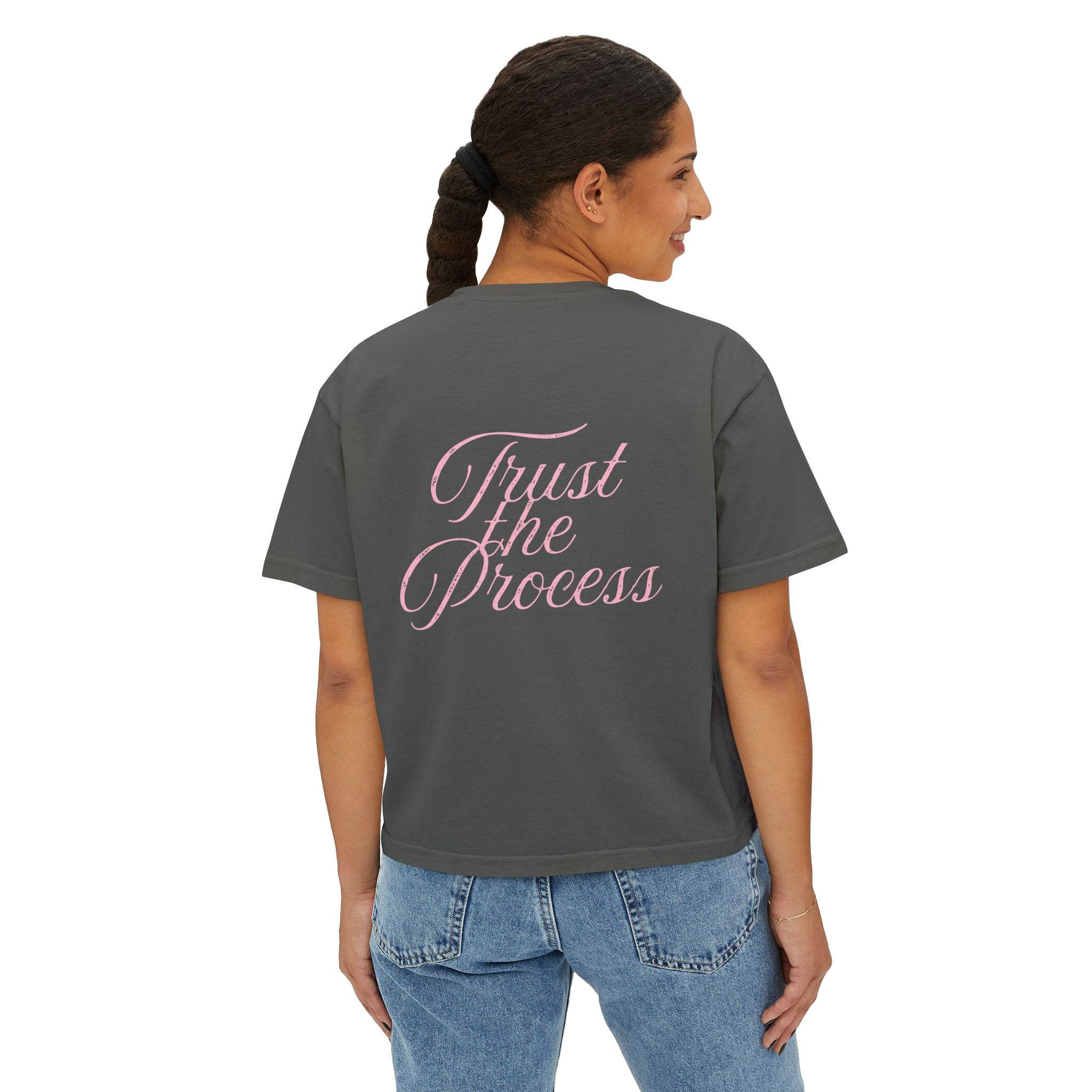 Trust the Process Cursive Boxy Tee