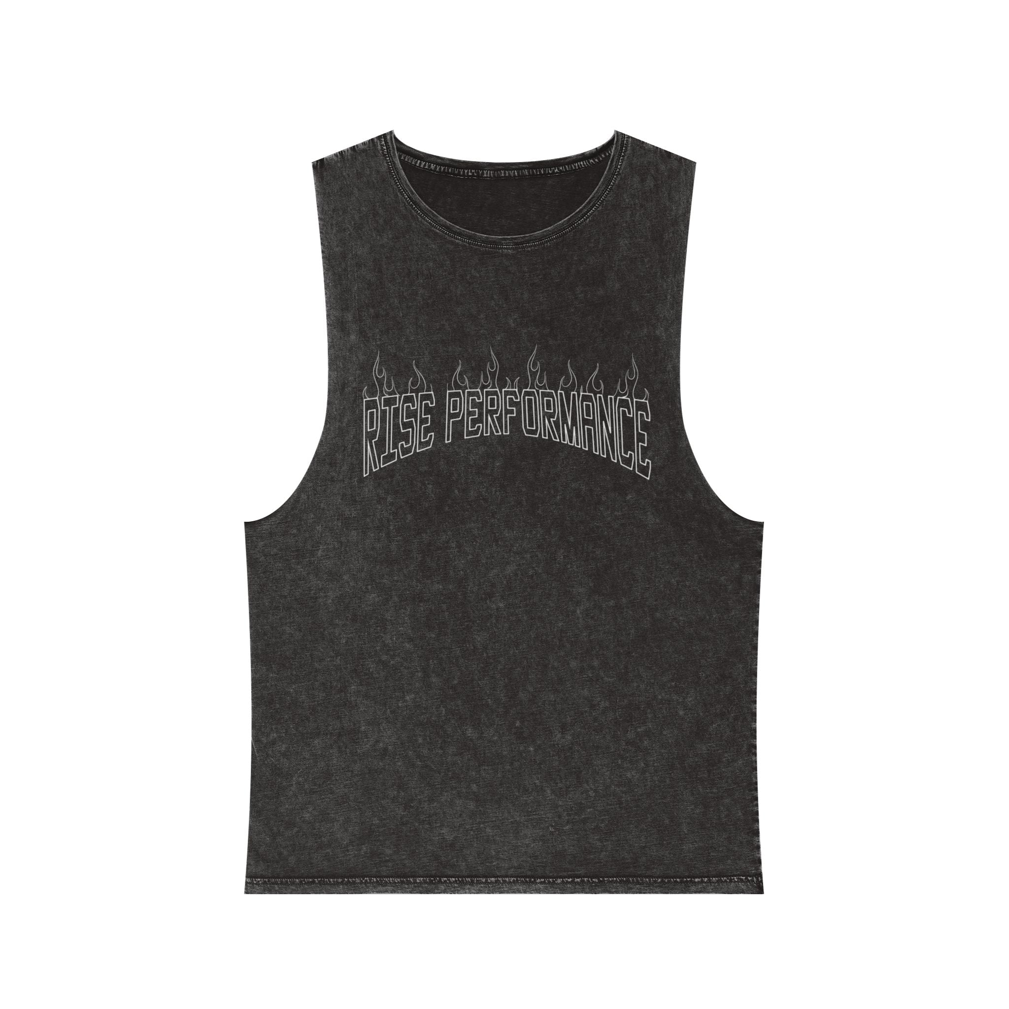 Flames - Unisex Acid Wash Muscle Tank Top