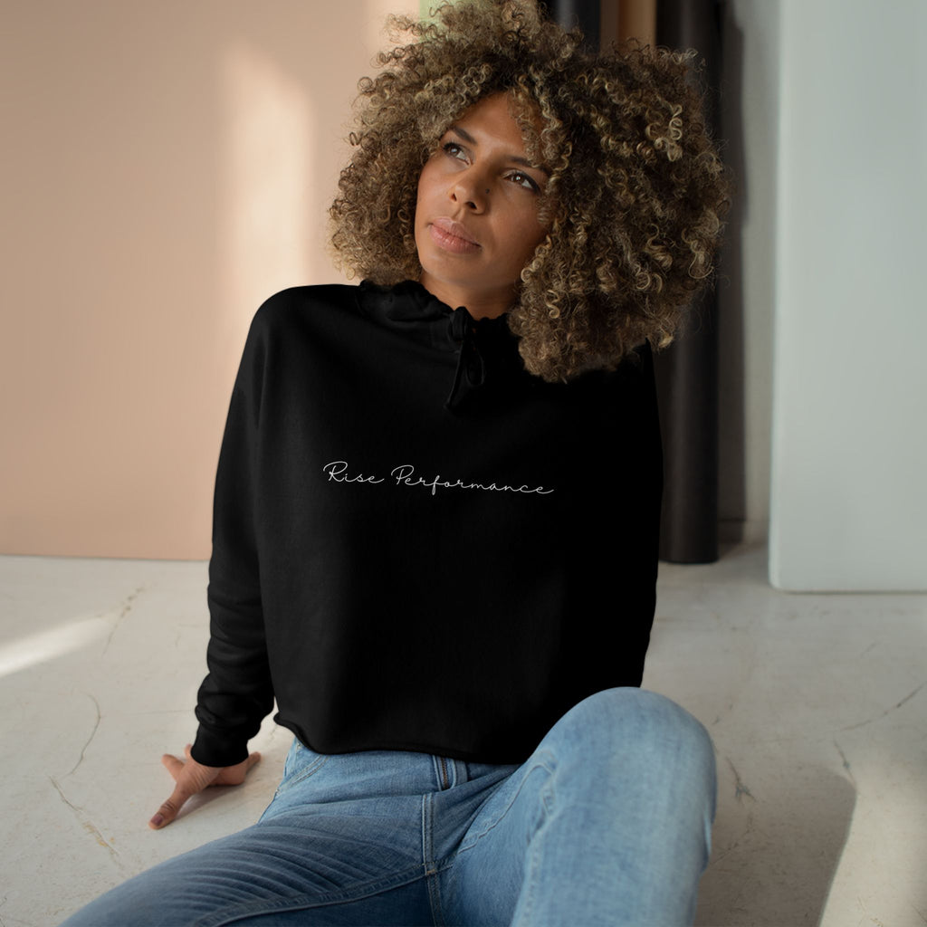 Cursive Cropped Hoodie